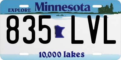 MN license plate 835LVL