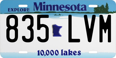 MN license plate 835LVM