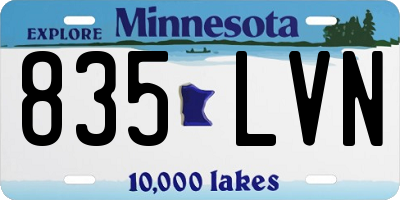 MN license plate 835LVN