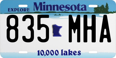 MN license plate 835MHA