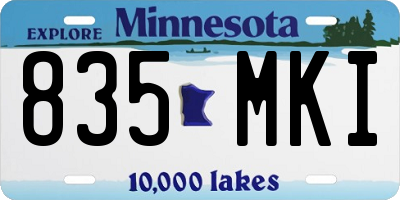 MN license plate 835MKI