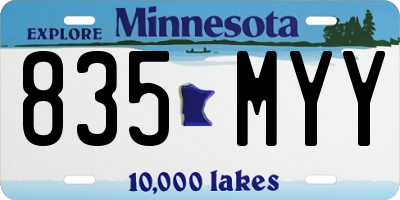 MN license plate 835MYY