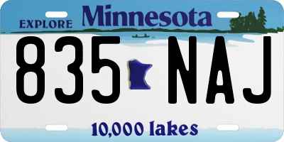 MN license plate 835NAJ