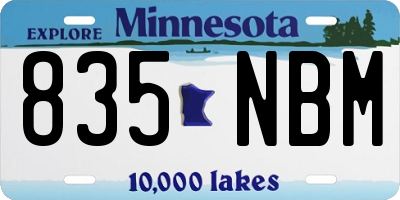 MN license plate 835NBM