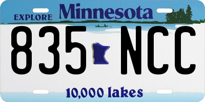 MN license plate 835NCC