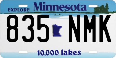 MN license plate 835NMK
