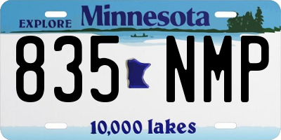 MN license plate 835NMP