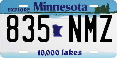 MN license plate 835NMZ