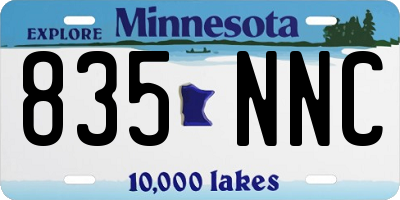 MN license plate 835NNC