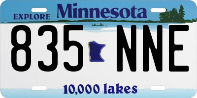 MN license plate 835NNE