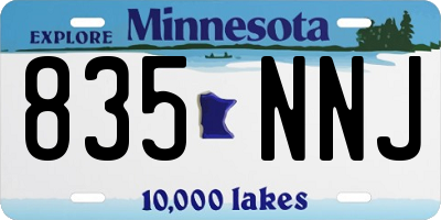 MN license plate 835NNJ