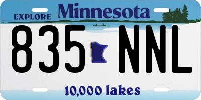 MN license plate 835NNL