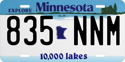 MN license plate 835NNM