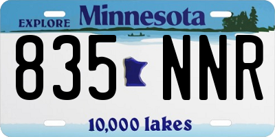 MN license plate 835NNR