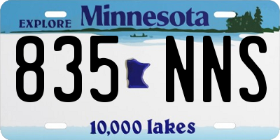 MN license plate 835NNS