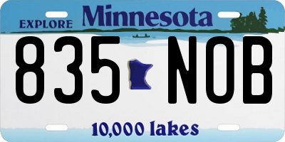 MN license plate 835NOB