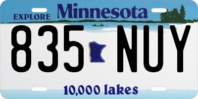 MN license plate 835NUY