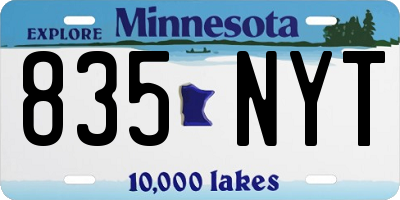 MN license plate 835NYT
