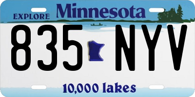 MN license plate 835NYV