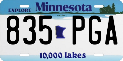 MN license plate 835PGA