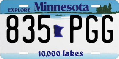 MN license plate 835PGG