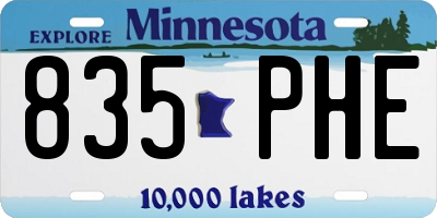 MN license plate 835PHE