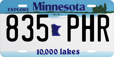 MN license plate 835PHR