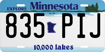 MN license plate 835PIJ