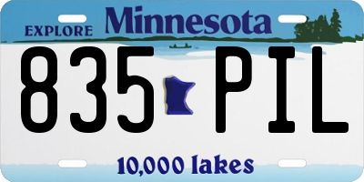 MN license plate 835PIL