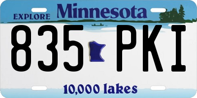 MN license plate 835PKI