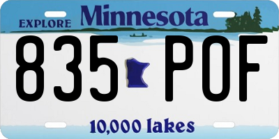 MN license plate 835POF