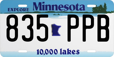 MN license plate 835PPB