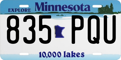 MN license plate 835PQU