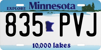 MN license plate 835PVJ