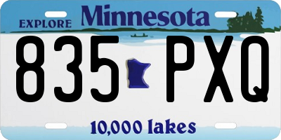 MN license plate 835PXQ