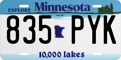 MN license plate 835PYK