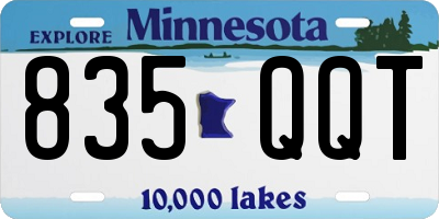 MN license plate 835QQT