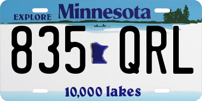 MN license plate 835QRL