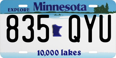 MN license plate 835QYU