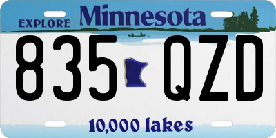 MN license plate 835QZD
