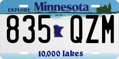 MN license plate 835QZM