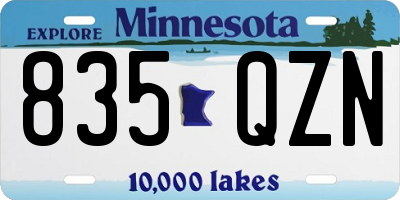 MN license plate 835QZN