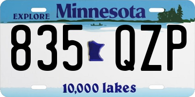 MN license plate 835QZP