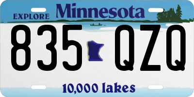 MN license plate 835QZQ