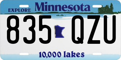 MN license plate 835QZU