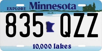 MN license plate 835QZZ