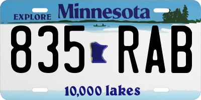 MN license plate 835RAB