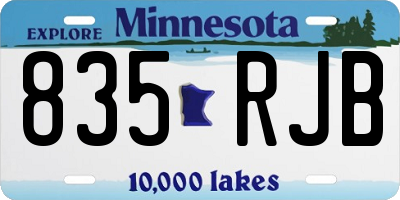 MN license plate 835RJB