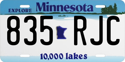 MN license plate 835RJC