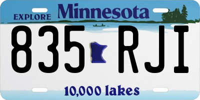 MN license plate 835RJI